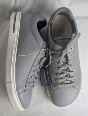 Birkenstock Men’s Bend Low Gray Leather Sneakers NWOB Size 44 M11